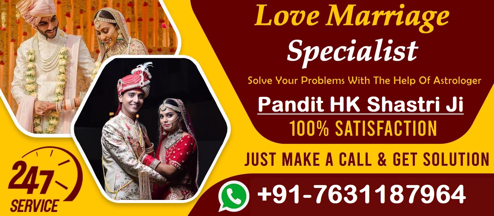 Astrologer Pandit HK Shastri Ji +91-7631187964